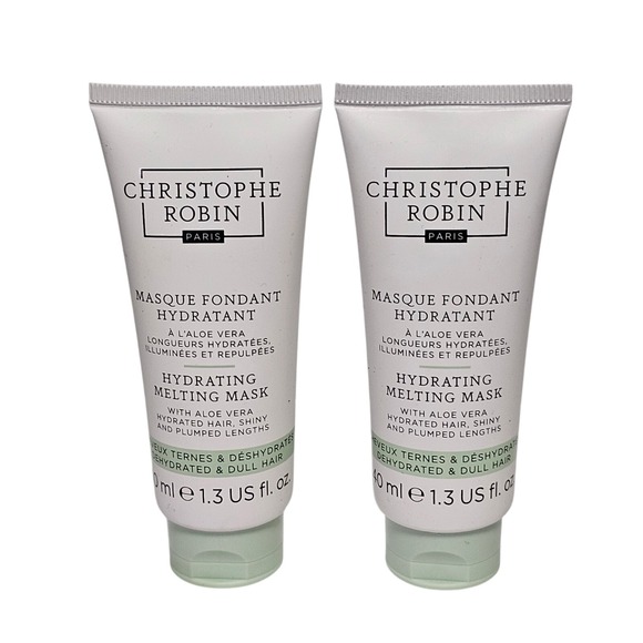 2 x Christophe Robin Hydrating Melting Hair Mask With Aloe Vera 1.3 fl.oz. 40 ml - Picture 6 of 8